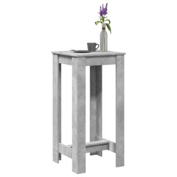  Bar Table Concrete Grey 51x50x103.5 cm Engineered Wood