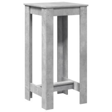  Bar Table Concrete Grey 51x50x103.5 cm Engineered Wood