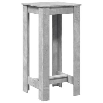  Bar Table Concrete Grey 51x50x103.5 cm Engineered Wood