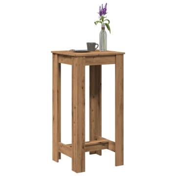  Bar Table Artisian Oak 51x50x103.5 cm Engineered Wood