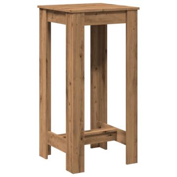  Bar Table Artisian Oak 51x50x103.5 cm Engineered Wood