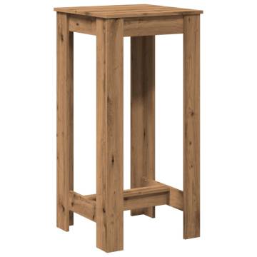  Bar Table Artisian Oak 51x50x103.5 cm Engineered Wood