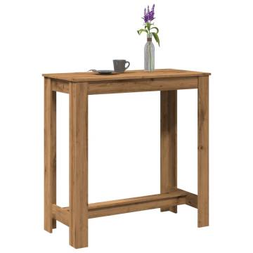  Bar Table Artisian Oak 102x50x103.5 cm Engineered Wood