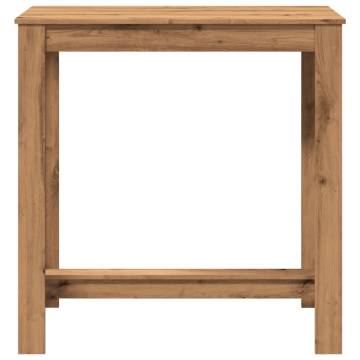  Bar Table Artisian Oak 102x50x103.5 cm Engineered Wood