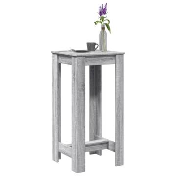  Bar Table Grey Sonoma 51x50x103.5 cm Engineered Wood