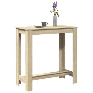  Bar Table Sonoma Oak 102x50x103.5 cm Engineered Wood