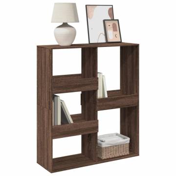  Book CabinetRoom Divider Brown Oak 100x33x115 cm