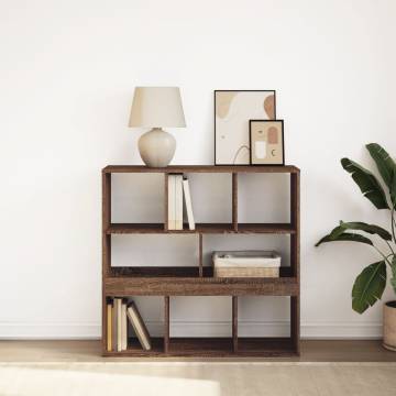  Book CabinetRoom Divider Brown Oak 100x33x94.5 cm