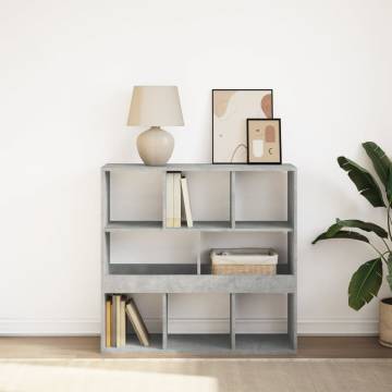  Book CabinetRoom Divider Concrete Grey 100x33x94.5 cm