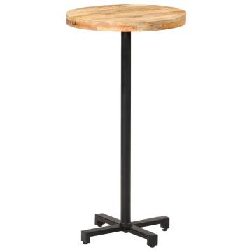  Bar Table Round Ø60x110 cm Rough Mango Wood