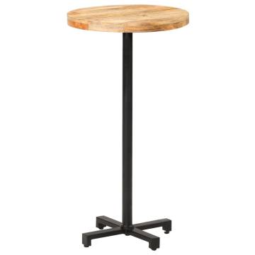  Bar Table Round Ø60x110 cm Rough Mango Wood