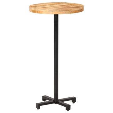  Bar Table Round Ø60x110 cm Rough Mango Wood