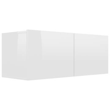 TV Cabinets 4 pcs High Gloss White 80x30x30 cm Engineered Wood