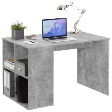 FMD Desk with Side Shelves 117x73x75 cm Concrete