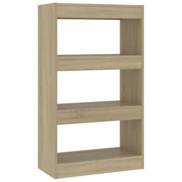 Book Cabinet/Room Divider Sonoma Oak 60x30x103 cm Engineered Wood