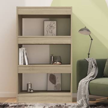 Book Cabinet/Room Divider Sonoma Oak 60x30x103 cm Engineered Wood