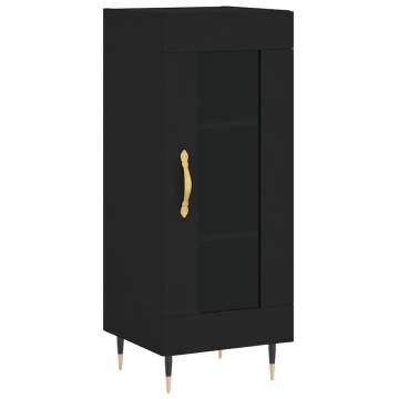 Highboard Black 34.5x34x180 cm Engineered Wood