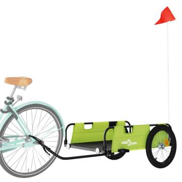 Bike Trailer Green Oxford Fabric and Iron