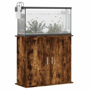 Aquarium Stand Smoked Oak 81x36x73 cm Engineered Wood