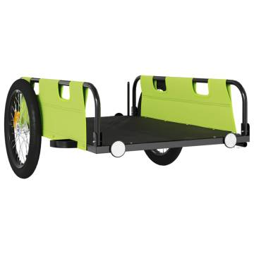 Bike Trailer Green Oxford Fabric and Iron