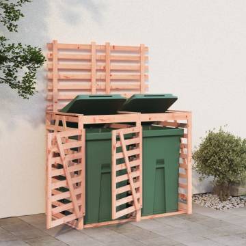 Double Wheelie Bin Storage Solid Wood Douglas