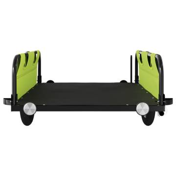 Bike Trailer Green Oxford Fabric and Iron