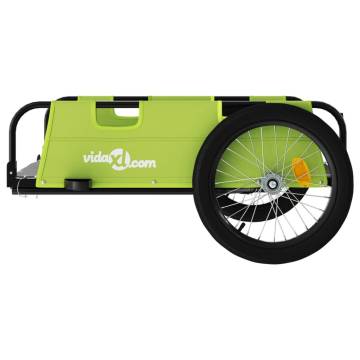 Bike Trailer Green Oxford Fabric and Iron