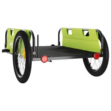 Bike Trailer Green Oxford Fabric and Iron