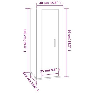 Wall Mounted TV Cabinet Sonoma Oak 40x34,5x100 cm