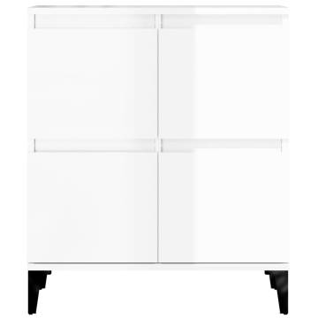 Sideboards 3 pcs High Gloss White 60x35x70 cm Engineered Wood