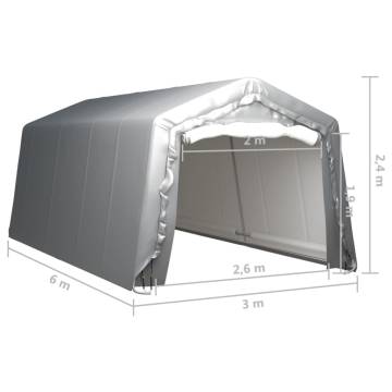 Storage Tent 300x600 cm Steel Grey