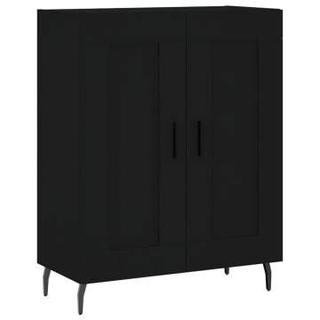 Highboard Black 69.5x34x180 cm Engineered Wood