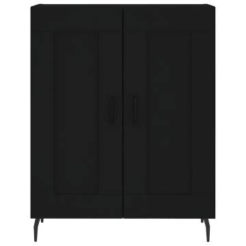 Highboard Black 69.5x34x180 cm Engineered Wood