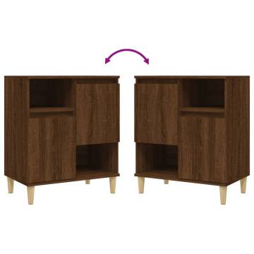 Sideboards 3 pcs Brown Oak 60x35x70 cm Engineered Wood