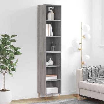 Highboard Grey Sonoma 34.5x32.5x180 cm Engineered Wood