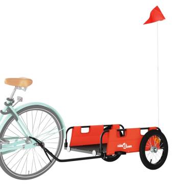 Bike Trailer Orange Oxford Fabric and Iron