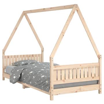 Kids Bed Frame 90x200 cm Solid Wood Pine