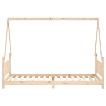 Kids Bed Frame 90x200 cm Solid Wood Pine