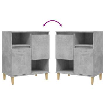 Sideboards 2 pcs Concrete Grey 60x35x70 cm Engineered Wood