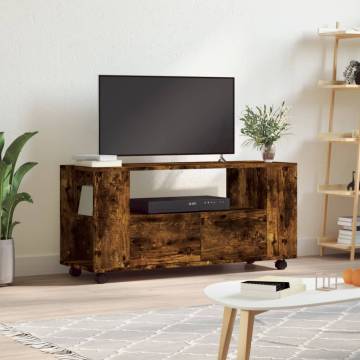 TV Cabinet Smoked Oak 102x34.5x43 cm Engineered Wood