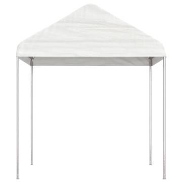 Gazebo with Roof White 15.61x2.28x2.69 m Polyethylene