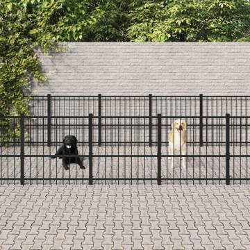 Outdoor Dog Kennel Steel 14.11 m²