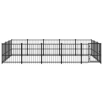 Outdoor Dog Kennel Steel 14.11 m²