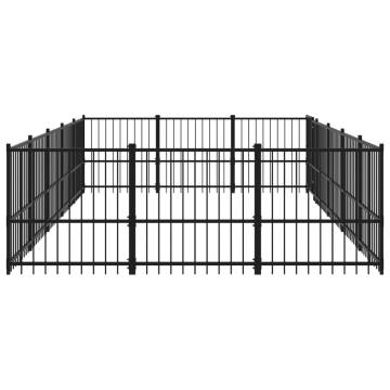 Outdoor Dog Kennel Steel 14.11 m²