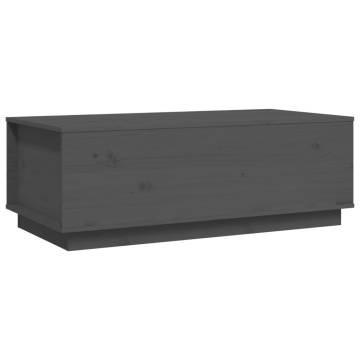 Coffee Table Grey 100x50x35 cm Solid Wood Pine