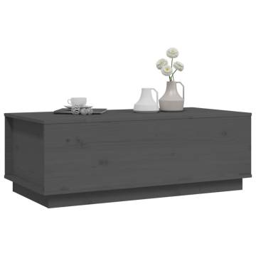 Coffee Table Grey 100x50x35 cm Solid Wood Pine