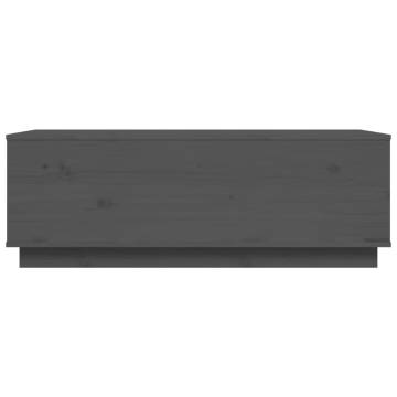 Coffee Table Grey 100x50x35 cm Solid Wood Pine