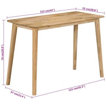 Dining Table 112x52x76 cm Solid Wood Mango