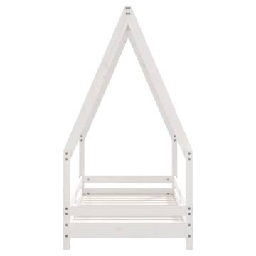 Kids Bed Frame White 70x140 cm Solid Wood Pine