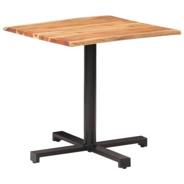 Bistro Table with Live Edges 80x80x75 cm Solid Acacia Wood